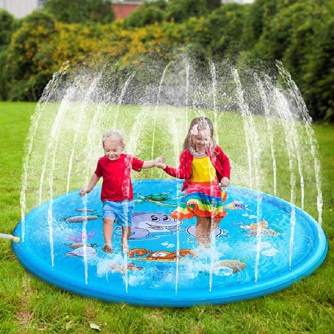 170cm Inflatable Spray Water Cushion Summer Kids Play Water Mat Lawn Games Pad Sprinkler Play Toys Outdoor Tub Swiming Pool